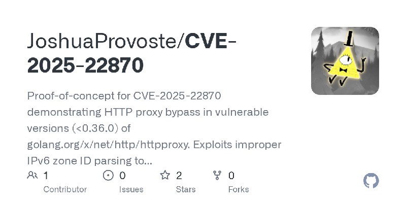 GitHub - JoshuaProvoste/CVE-2025-22870: Proof-of-concept for CVE-2025-22870 demonstrating HTTP proxy bypass in vulnerable versions…