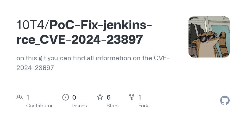 GitHub - 10T4/PoC-Fix-jenkins-rce_CVE-2024-23897: on this git you can find all information on the CVE-2024-23897