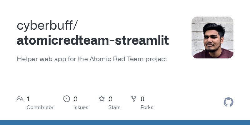 GitHub - cyberbuff/atomicredteam-streamlit: Helper web app for the Atomic Red Team project