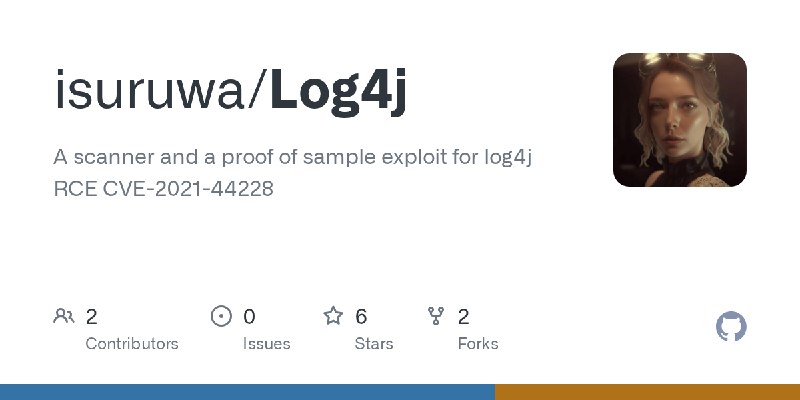 GitHub - isuruwa/Log4j: A scanner and a proof of sample exploit for  log4j RCE CVE-2021-44228