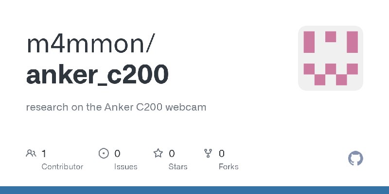 GitHub - m4mmon/anker_c200: research on the Anker C200 webcam
