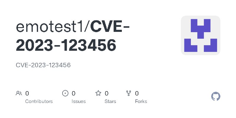 GitHub - emotest1/CVE-2023-123456: CVE-2023-123456