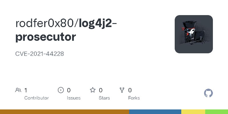 GitHub - rodfer0x80/log4j2-prosecutor: CVE-2021-44228