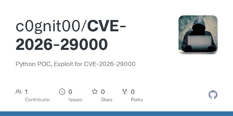 GitHub - c0gnit00/CVE-2026-29000: Python POC, Exploit for CVE-2026-29000