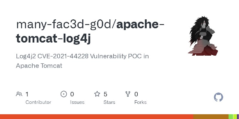 GitHub - many-fac3d-g0d/apache-tomcat-log4j: Log4j2 CVE-2021-44228 Vulnerability POC in Apache Tomcat