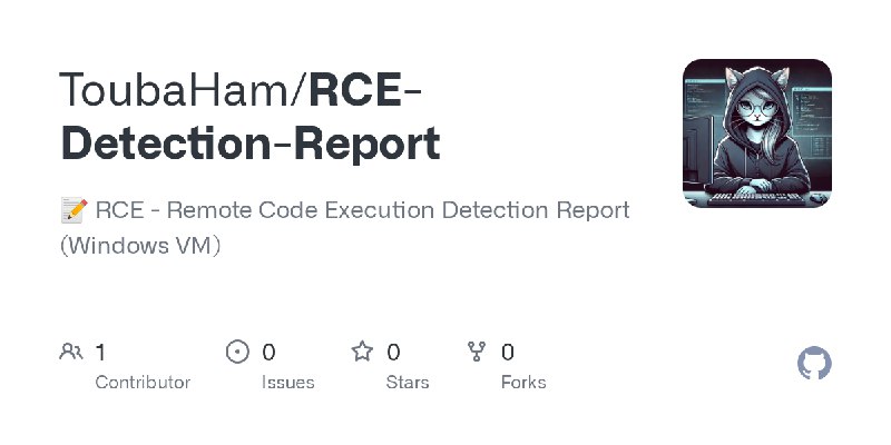 GitHub - ToubaHam/RCE-Detection-Report: 📝 RCE - Remote Code Execution Detection Report (Windows VM)