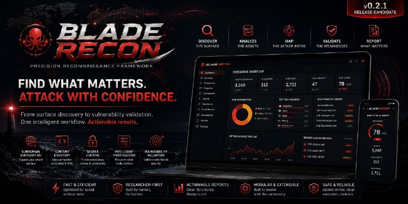 GitHub - mohamedxk9tb/BladeRecon: Intelligence-driven reconnaissance framework for bug bounty hunters and security professionals.