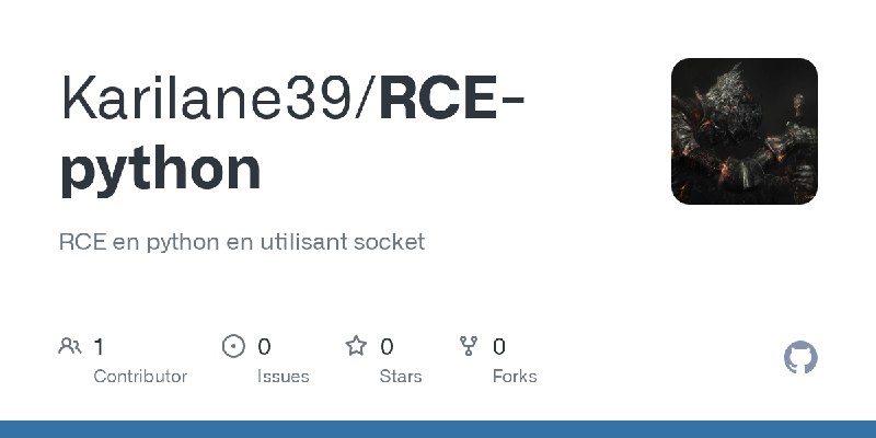 GitHub - Karilane39/RCE-python: RCE en python en utilisant socket