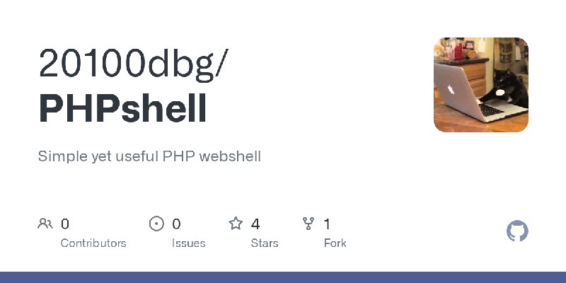 GitHub - 20100dbg/PHPshell: Simple yet useful PHP webshell