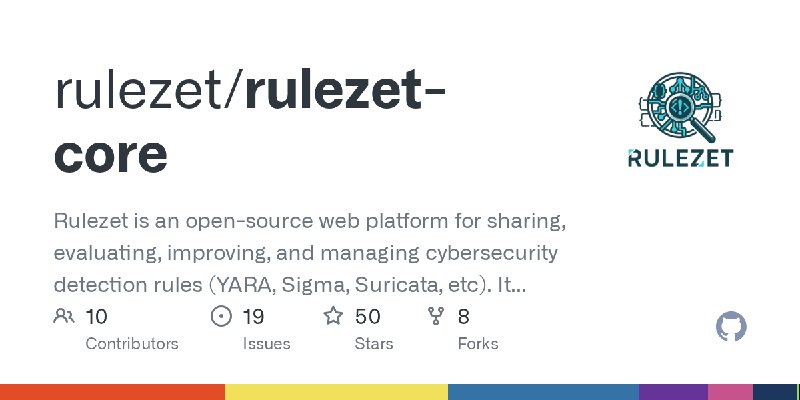 GitHub - rulezet/rulezet-core: Rulezet is an open-source web platform for sharing, evaluating, improving, and managing cybersecurity…