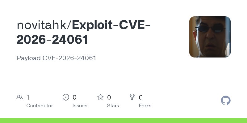 GitHub - novitahk/Exploit-CVE-2026-24061: Payload CVE-2026-24061