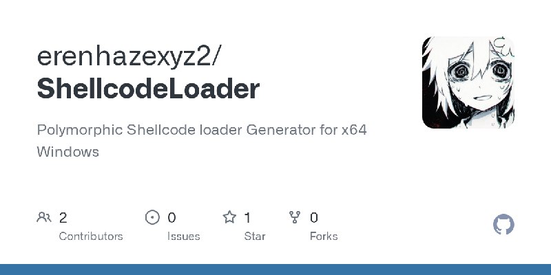 GitHub - erenhazexyz2/ShellcodeLoader: Polymorphic Shellcode loader Generator for x64 Windows