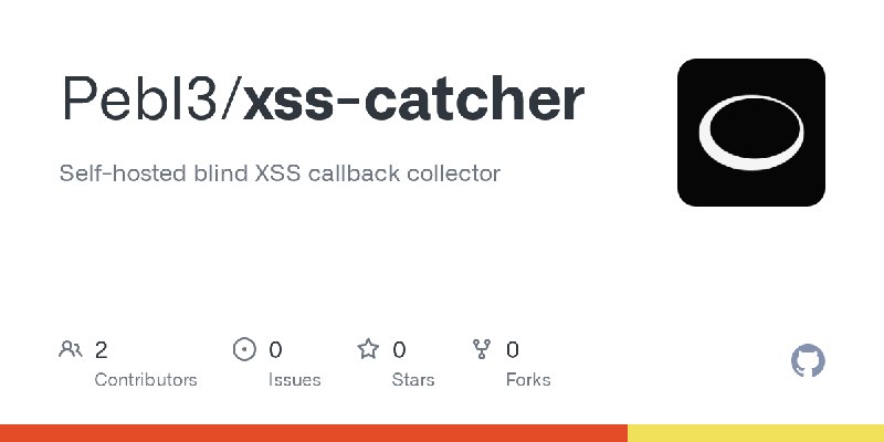 GitHub - Pebl3/xss-catcher: Self-hosted blind XSS callback collector