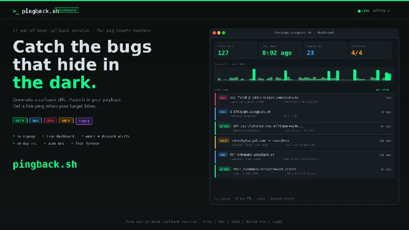 GitHub - pingback-sh/pbscan: Automated blind SSRF scanner with native PingBack.sh OAST correlation, persistent callbacks and exact…