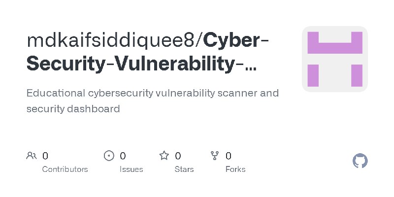 mdkaifsiddiquee8/Cyber-Security-Vulnerability-Scanner