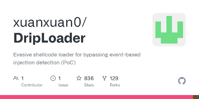 GitHub - xuanxuan0/DripLoader: Evasive shellcode loader for bypassing event-based injection detection (PoC)