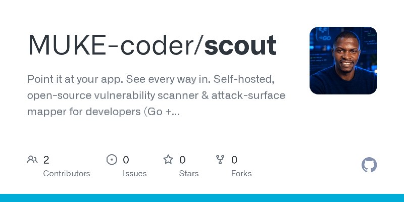 GitHub - MUKE-coder/scout: Point it at your app. See every way in. Self-hosted, open-source vulnerability scanner & attack-surface…