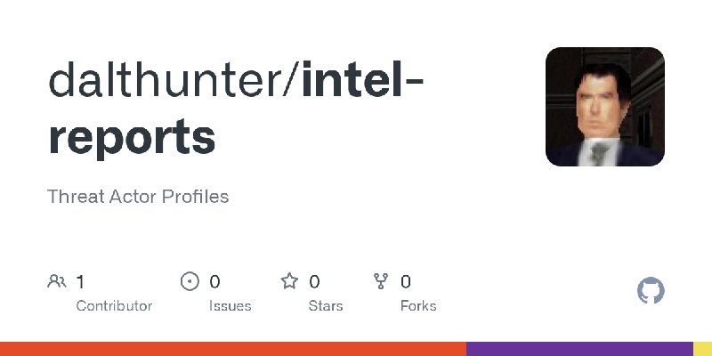 GitHub - dalthunter/intel-reports: Threat Actor Profiles