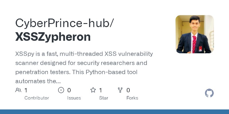 GitHub - CyberPrince-hub/XSSZypheron: XSSpy is a fast, multi-threaded XSS vulnerability scanner designed for security researchers…