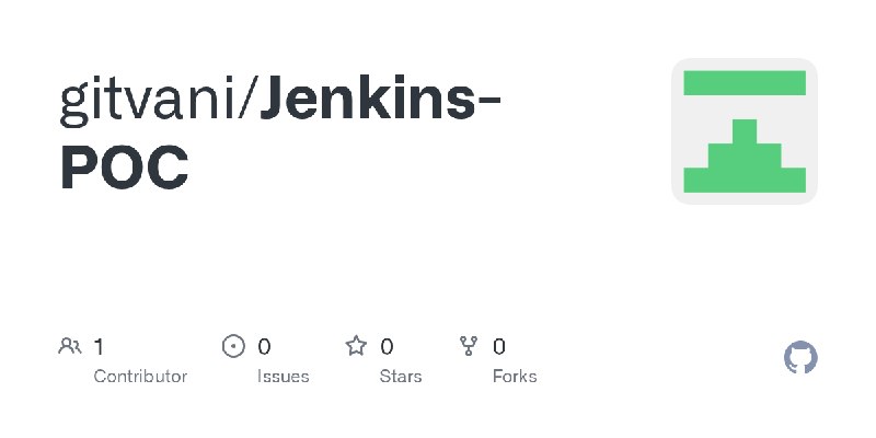 GitHub - gitvani/Jenkins-POC
