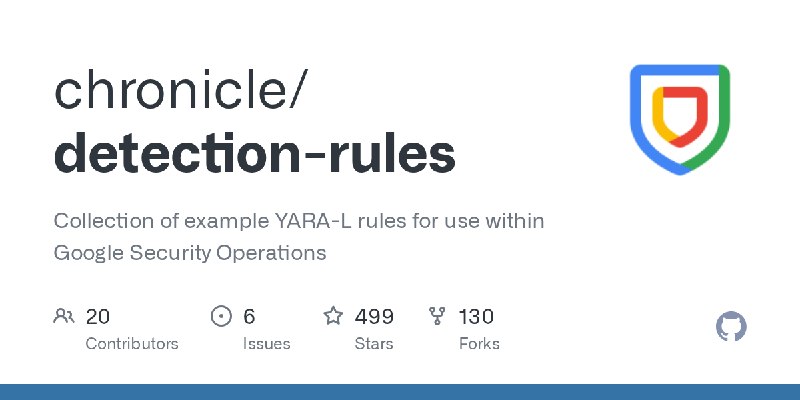 GitHub - chronicle/detection-rules: Collection of example YARA-L rules for use within Google Security Operations