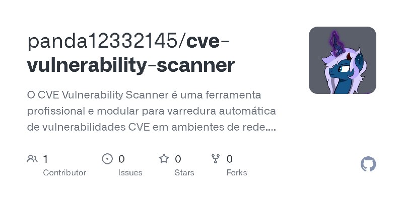 GitHub - panda12332145/cve-vulnerability-scanner: O CVE Vulnerability Scanner é uma ferramenta profissional e modular para varredura…