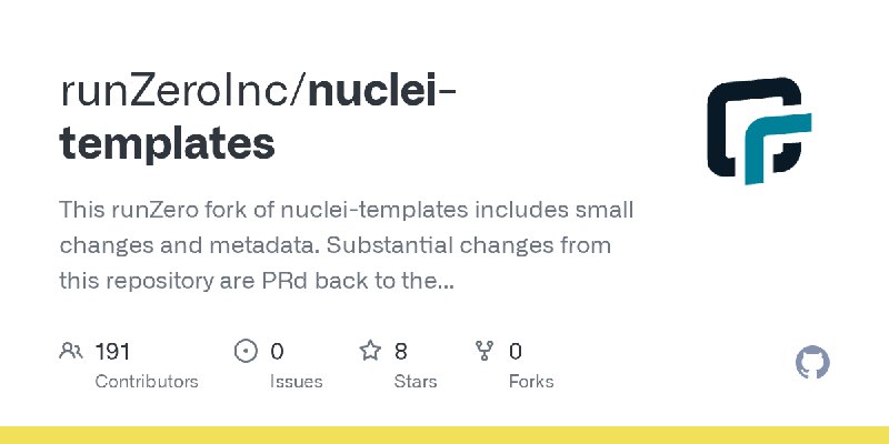 GitHub - runZeroInc/nuclei-templates: This runZero fork of nuclei-templates includes small changes and metadata.  Substantial changes…