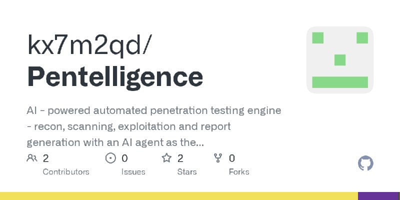 GitHub - kx7m2qd/Pentelligence: AI - powered automated penetration testing engine - recon, scanning, exploitation and report generation…