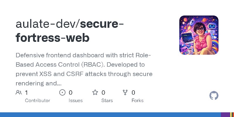 GitHub - aulate-dev/secure-fortress-web: Defensive frontend dashboard with strict Role-Based Access Control (RBAC). Developed to…