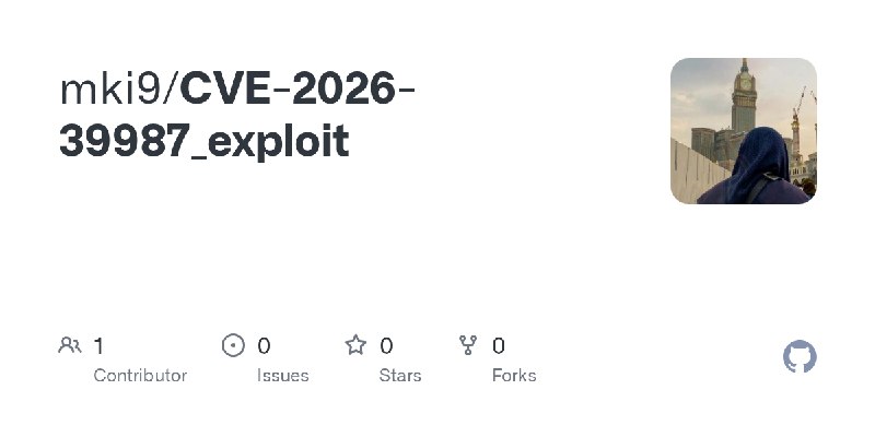 GitHub - mki9/CVE-2026-39987_exploit