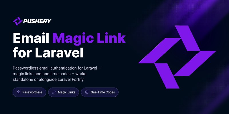 GitHub - pushery/email-magic-link-for-laravel: Passwordless email magic-link & OTP authentication for Laravel — standalone or with…
