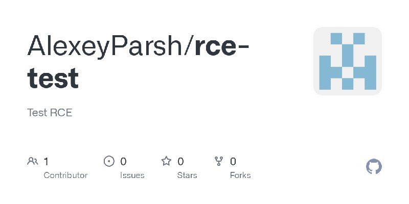 GitHub - AlexeyParsh/rce-test: Test RCE