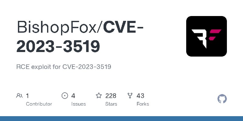 GitHub - BishopFox/CVE-2023-3519: RCE exploit for CVE-2023-3519