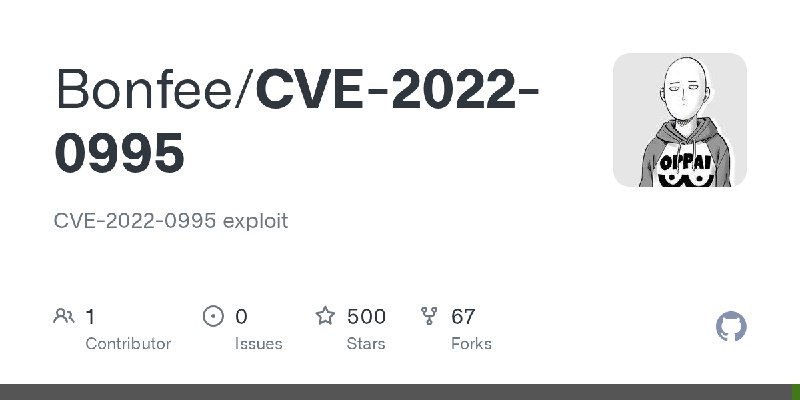 GitHub - Bonfee/CVE-2022-0995: CVE-2022-0995 exploit