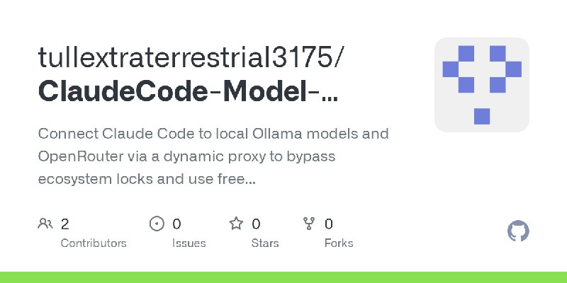 GitHub - tullextraterrestrial3175/ClaudeCode-Model-Rotator: Connect Claude Code to local Ollama models and OpenRouter via a dynamic…