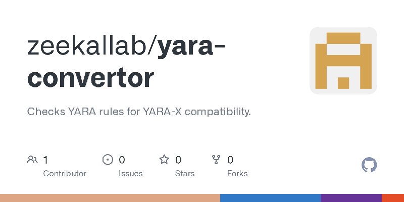 GitHub - zeekallab/yara-convertor: Checks YARA rules for YARA-X compatibility.