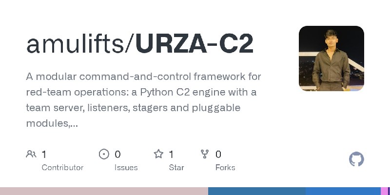 GitHub - amulifts/URZA-C2: A modular command-and-control framework for red-team operations: a Python C2 engine with a team server…