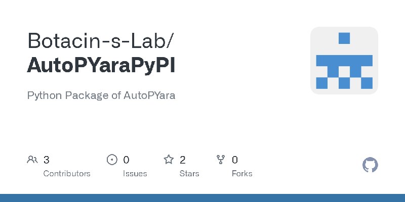 GitHub - Botacin-s-Lab/AutoPYaraPyPI: Python Package of AutoPYara