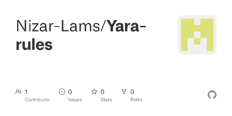 GitHub - Nizar-Lams/Yara-rules