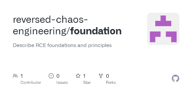 GitHub - reversed-chaos-engineering/foundation: Describe RCE foundations and principles