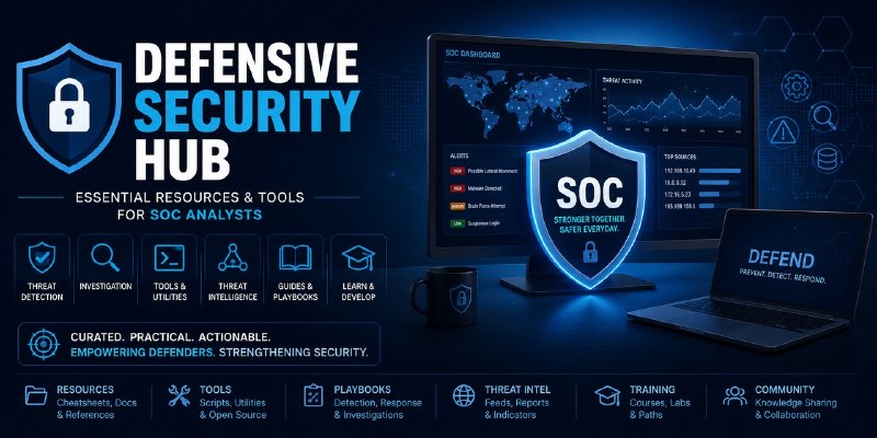 GitHub - MrM8BRH/Defensive-Security-Hub: A curated collection of essential resources, tools, and references for Security Operations…