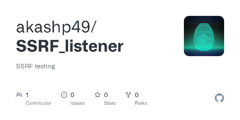 GitHub - akashp49/SSRF_listener: SSRF testing