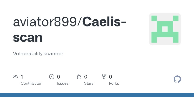 GitHub - aviator899/Caelis-scan: Vulnerability scanner