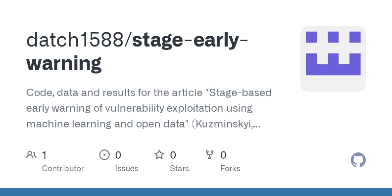 GitHub - datch1588/stage-early-warning: Code, data and results for the article 