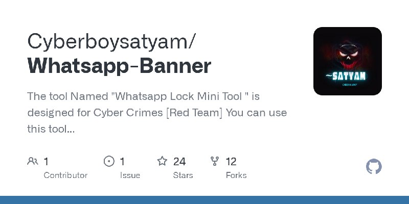 GitHub - Cyberboysatyam/Whatsapp-Banner: The tool Named 
