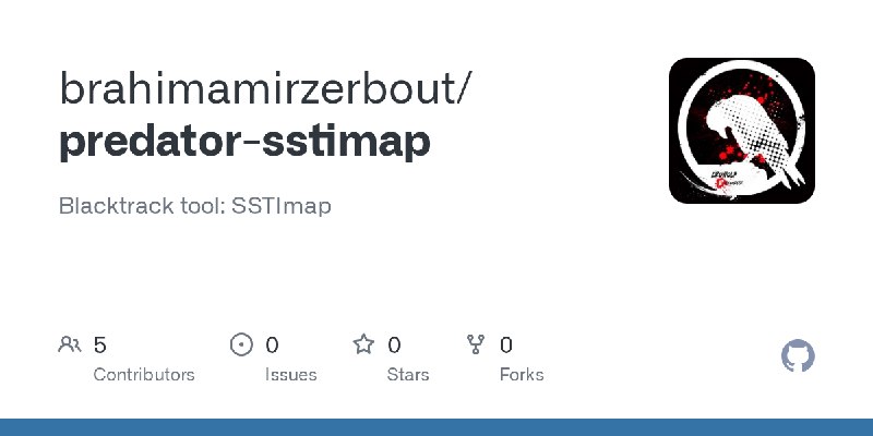 GitHub - brahimamirzerbout/predator-sstimap: Blacktrack tool: SSTImap