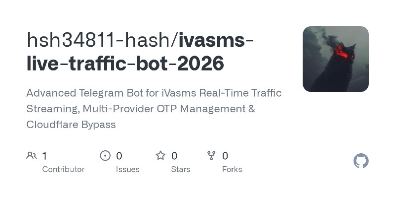 GitHub - hsh34811-hash/ivasms-live-traffic-bot-2026: Advanced Telegram Bot for iVasms Real-Time Traffic Streaming, Multi-Provider…