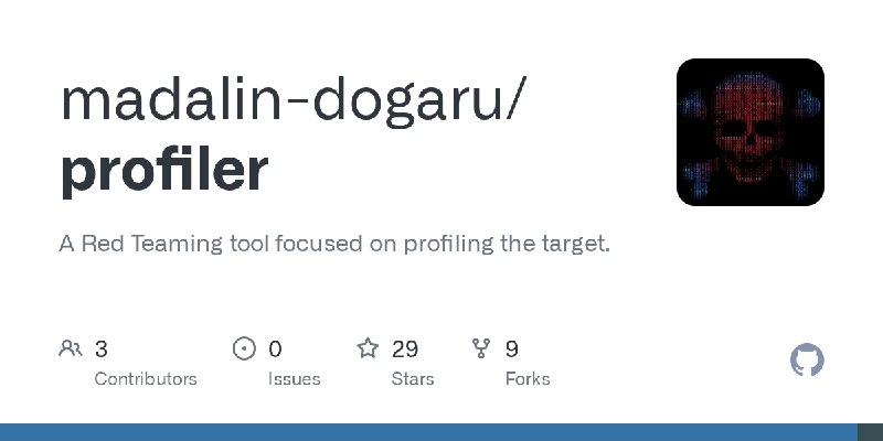GitHub - madalin-dogaru/profiler: A Red Teaming tool focused on profiling the target.