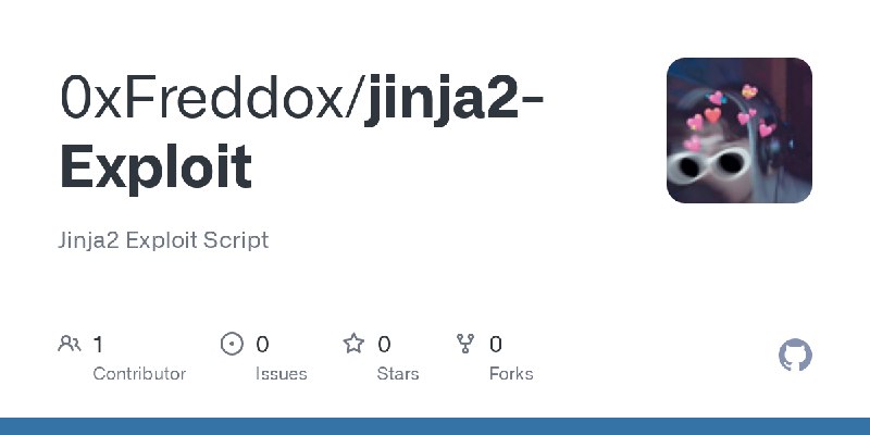 GitHub - 0xFreddox/jinja2-Exploit: Jinja2 Exploit Script