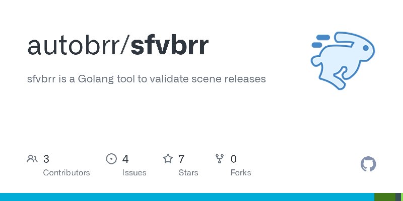 GitHub - autobrr/sfvbrr: sfvbrr is a Golang tool to validate scene releases